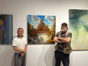 Chiński malarz Zhang Wei i Marcin Kołpanowicz