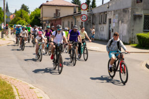 Rowerzyści na trasie rajdu