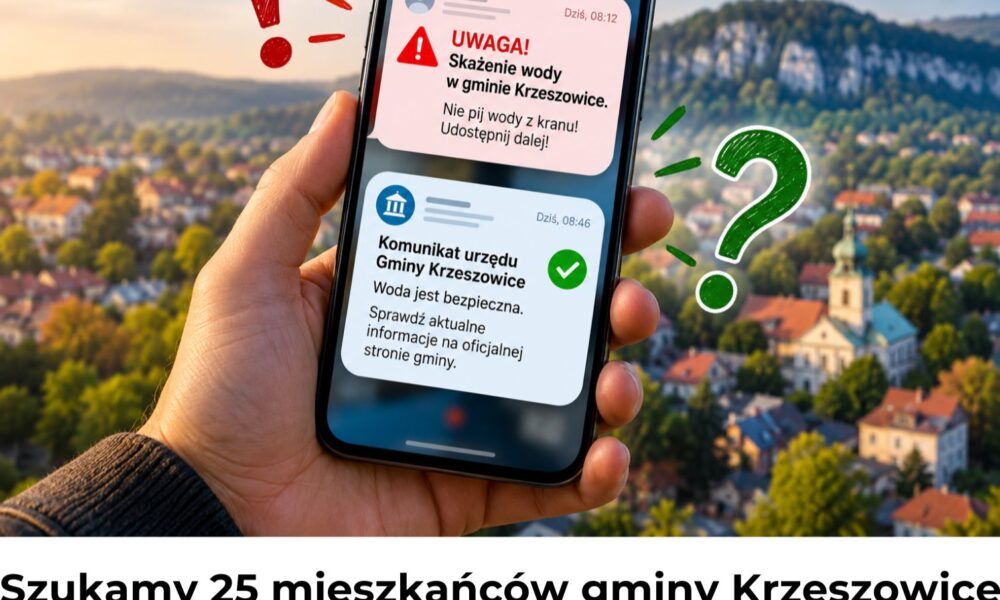 Mieszkańcy gminy Krzeszowice poszukiwani do pilotażu przewodnika „Informacja ratuje”